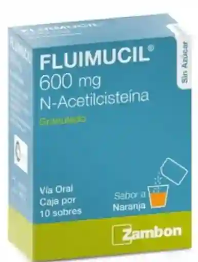 Fluimucil Sobre Polvo Granulado con Sabor a Naranja (600 mg)