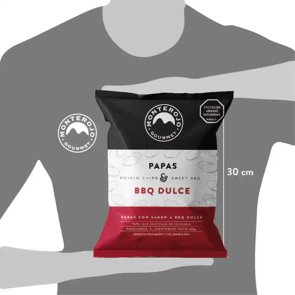 Papas Bbq Dulce 100gr MonteRojo Gourmet 