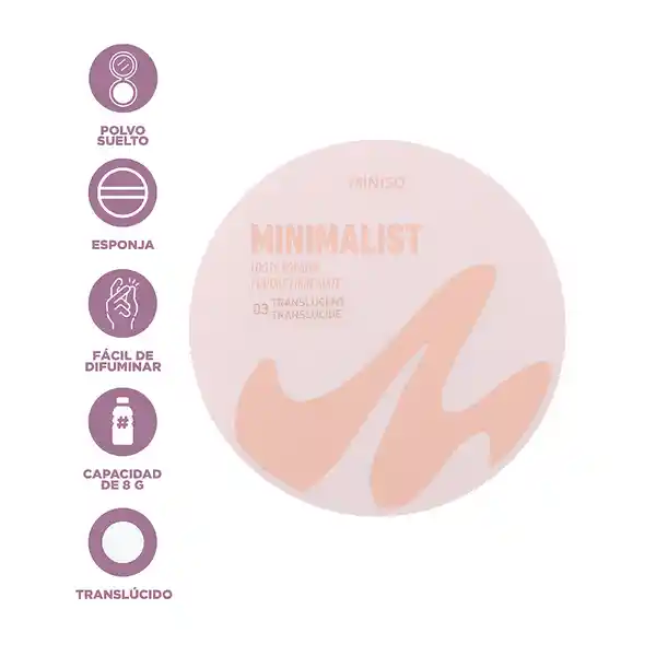 Polvo Sueltos Serie Minimalist Translúcidos 03 Miniso