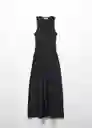 Vestido Valvi Negro Talla Xs Mujer Mango