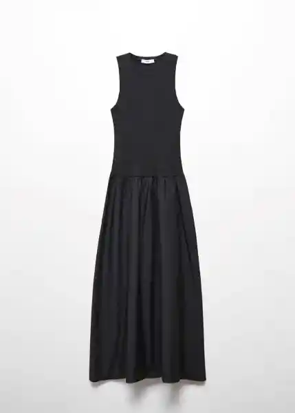 Vestido Valvi Negro Talla Xs Mujer Mango