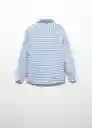 Camisa David Niños Celeste Talla 13 Mango