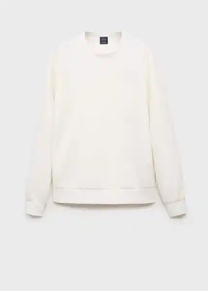 Buzo Sudadera Nola Blanco Talla L Hombre Mango