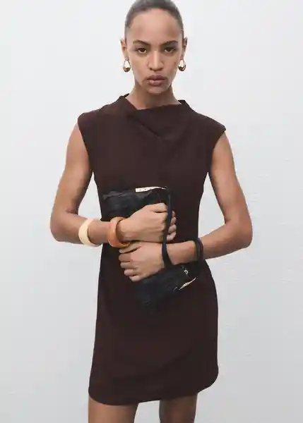 Vestido Carlota2 Chocolate Talla M Mujer Mango