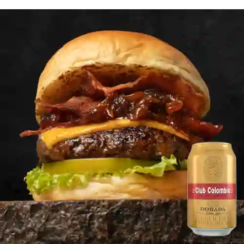 Combo Hamburguesa Saint Louis + Club Cola Dorada Lata 330ml