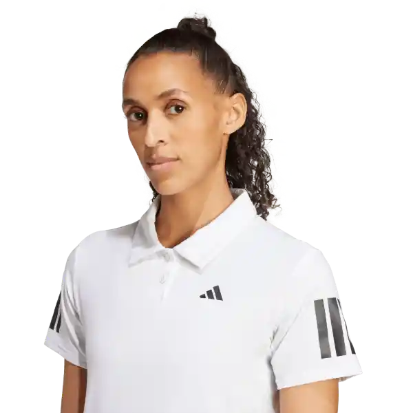 Adidas Camiseta Polo Club Para Tenis de Mujer Blanco Talla M