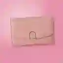 Cartera Para Mujer Con Hebilla Dorada Rosa Serie Miniso