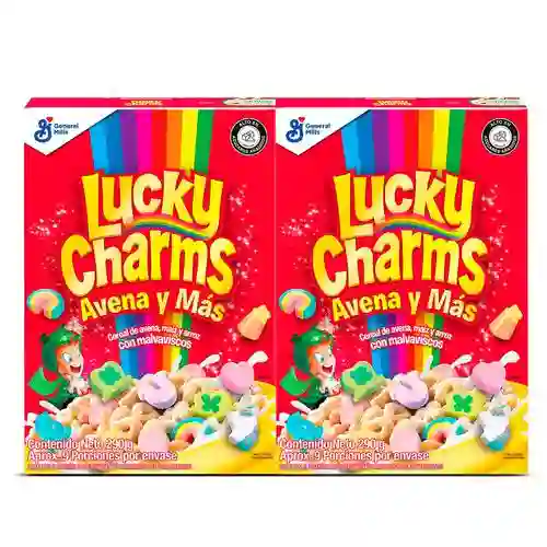 Cereal LUCKY CHARMS con malvaviscos 2 cajas x 580g