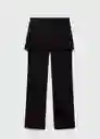 Pantalón Falpan Negro Talla M Mujer Mango