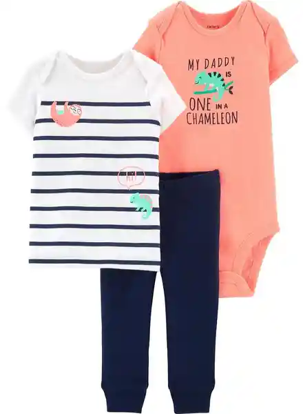 Carters Conjunto 3 Piezas Camaleón Talla 12 Meses