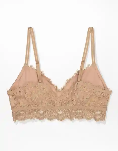 American Eagle Bralette Encaje Push up Nude Natural Talla L