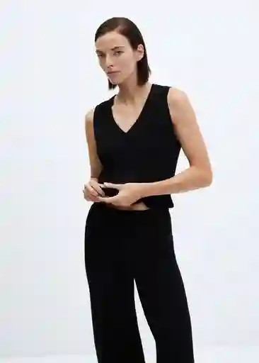 Top Sophie-W Negro Talla S Mujer Mango