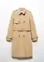 Gabardina Trench Polana Beige Talla S Mujer Mango