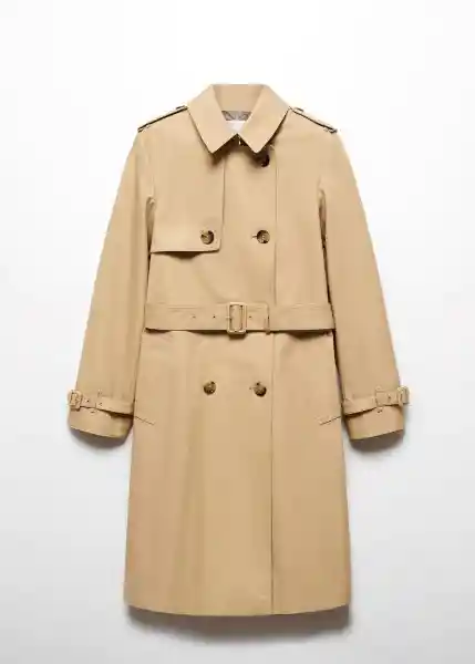 Gabardina Trench Polana Beige Talla S Mujer Mango