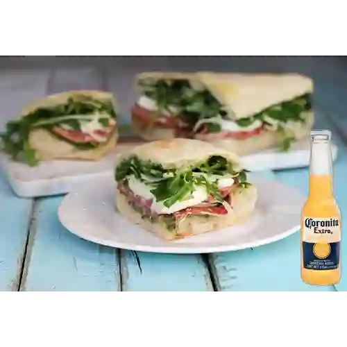 Combo Sándwich Italian Pesto + Corona 210 ml