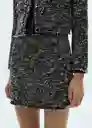 Falda Salt Negro Talla M Mujer Mango