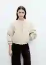 Chaqueta Puzzle Gris Talla XL Mujer Mango