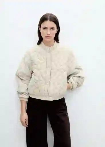 Chaqueta Puzzle Gris Talla XL Mujer Mango