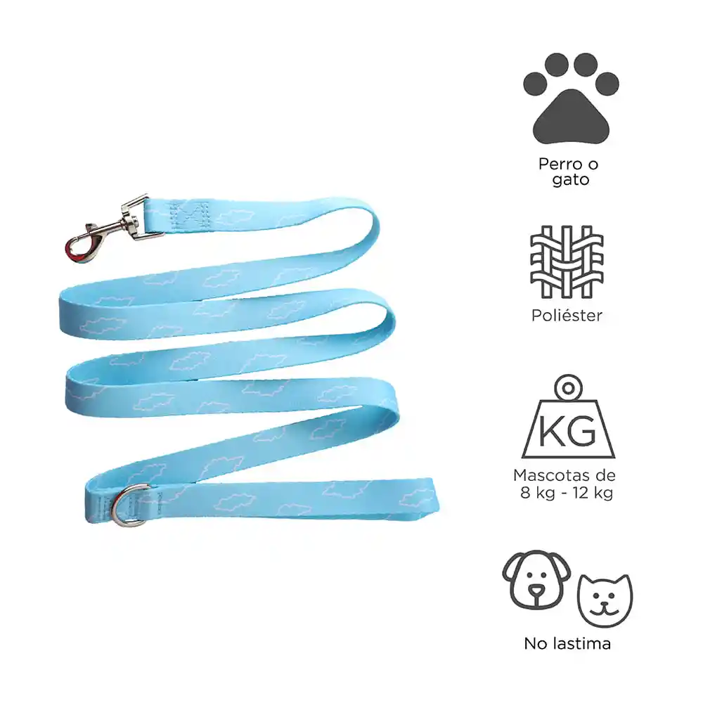 Miniso Correa Para Mascota Coloradio Azul 2.5 x 150 cm