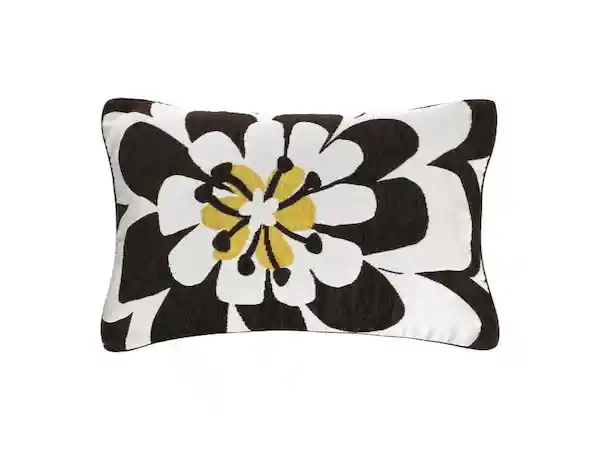 Cojín Tapiz Paño Negro y Blanco 30 x 50 cm Casaideas