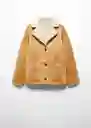 Abrigo Ositomio Camel Talla 18 Mujer Mango
