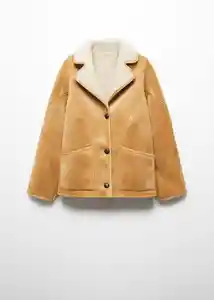 Abrigo Ositomio Camel Talla 18 Mujer Mango