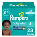 Pampers Pañal Desechable Baby Dry Etapa 4 28 Und