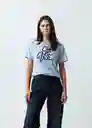 Camiseta Mujer Azul Zen Claro Talla M 402G002 Naf Naf
