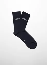 Calcetines Shark Navy Talla 45 Hombre Mango