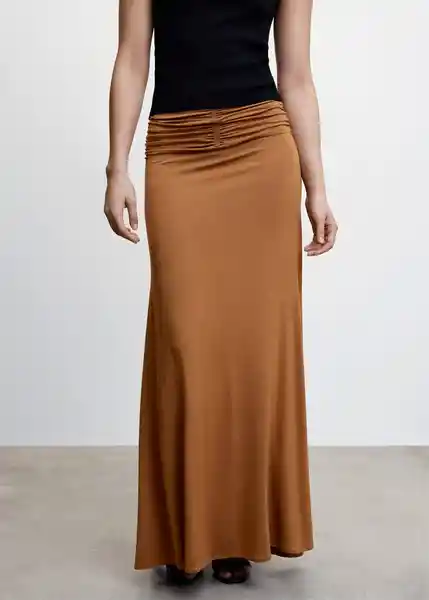 Falda Iasonas-A Caramelo Talla XS Mujer Mango