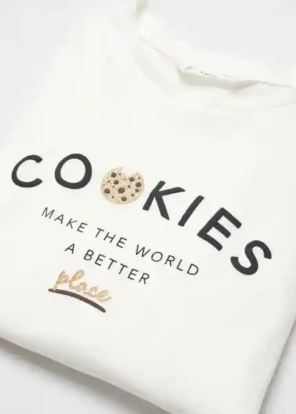 Camiseta Cookies Off White Talla 08 Niña Mango