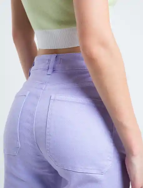 Pantalón Piw Mujer Morado Portugal Claro Talla 4 Naf Naf