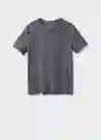 Camiseta Chalaca Gris Medio Vigoré Talla 26 Mujer Mango