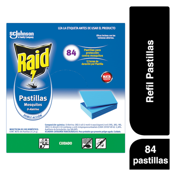 Raid Repelente en Pastilla para Insectos Voladores 84 und