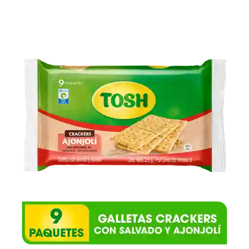 Galleta Tosh Ajonjoli Fit Bolsa 9 x 3 x 225 g