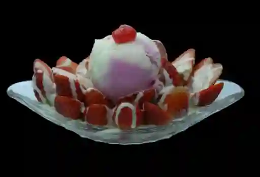 Fresas con Crema y Helado