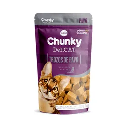 Chunky Alimento Húmedo para Gatos Delicat con Trozos de Pavo