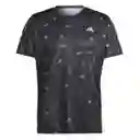 Adidas Camiseta Run It Bl Tee Hombre Negro Talla L IL7229