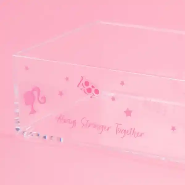 Caja de Almacenamiento Transparente Apilable Barbie Miniso