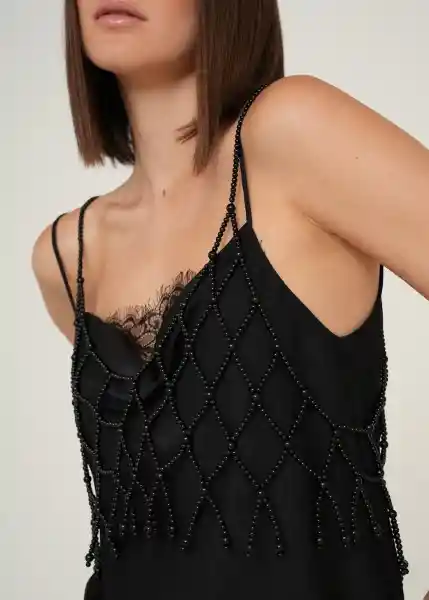 Top Mujer Negro Puro Ultraoscuro Talla M/L 309g053 Naf Naf