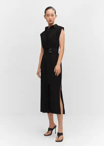 Vestido Parama Negro Talla M Mujer Mango