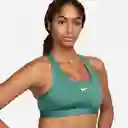 Nike Crop W Nk Swsh Med Spt Bra 223 Mujer Verde M