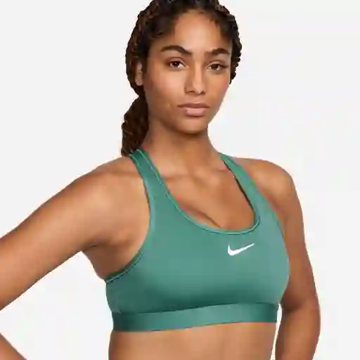 Nike Crop W Nk Swsh Med Spt Bra 223 Mujer Verde M