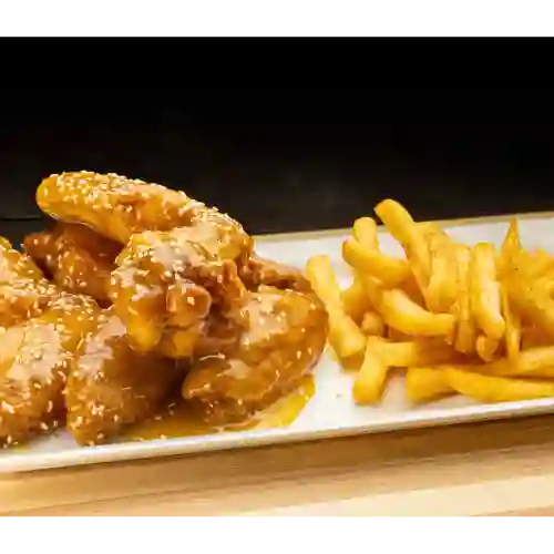 Alitas de Pollo X16 Piezas+super Papitas