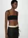 Top Lisa Negro Talla S Mujer Mango