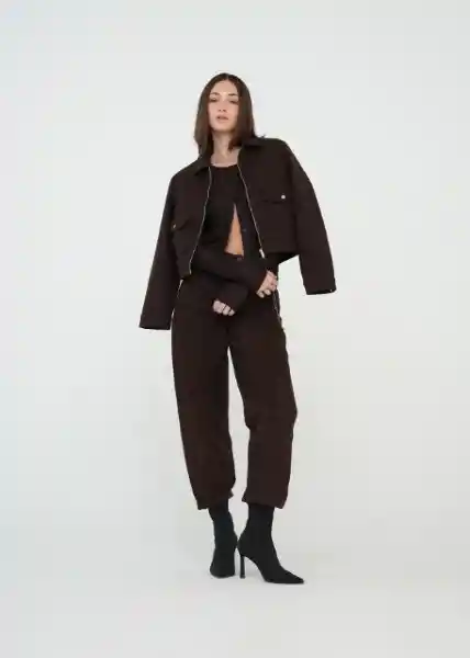 Tejido Mujer Café Ristretto Ultraoscuro Talla M 589g011 Naf Naf