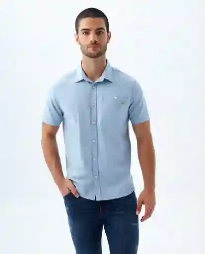 Camisa Hombre Azul Talla S 819f003 Americanino