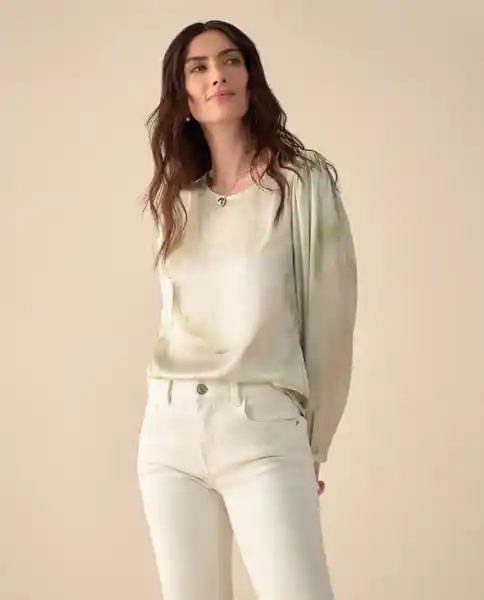 Camisa Verde Yarumo Medio Talla S 411G022 Esprit