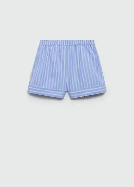 Short Popr-H Celeste Talla M Mujer Mango