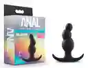 Blush Plug Anal Adventures Platinum Con Bolas Apiladas Negro